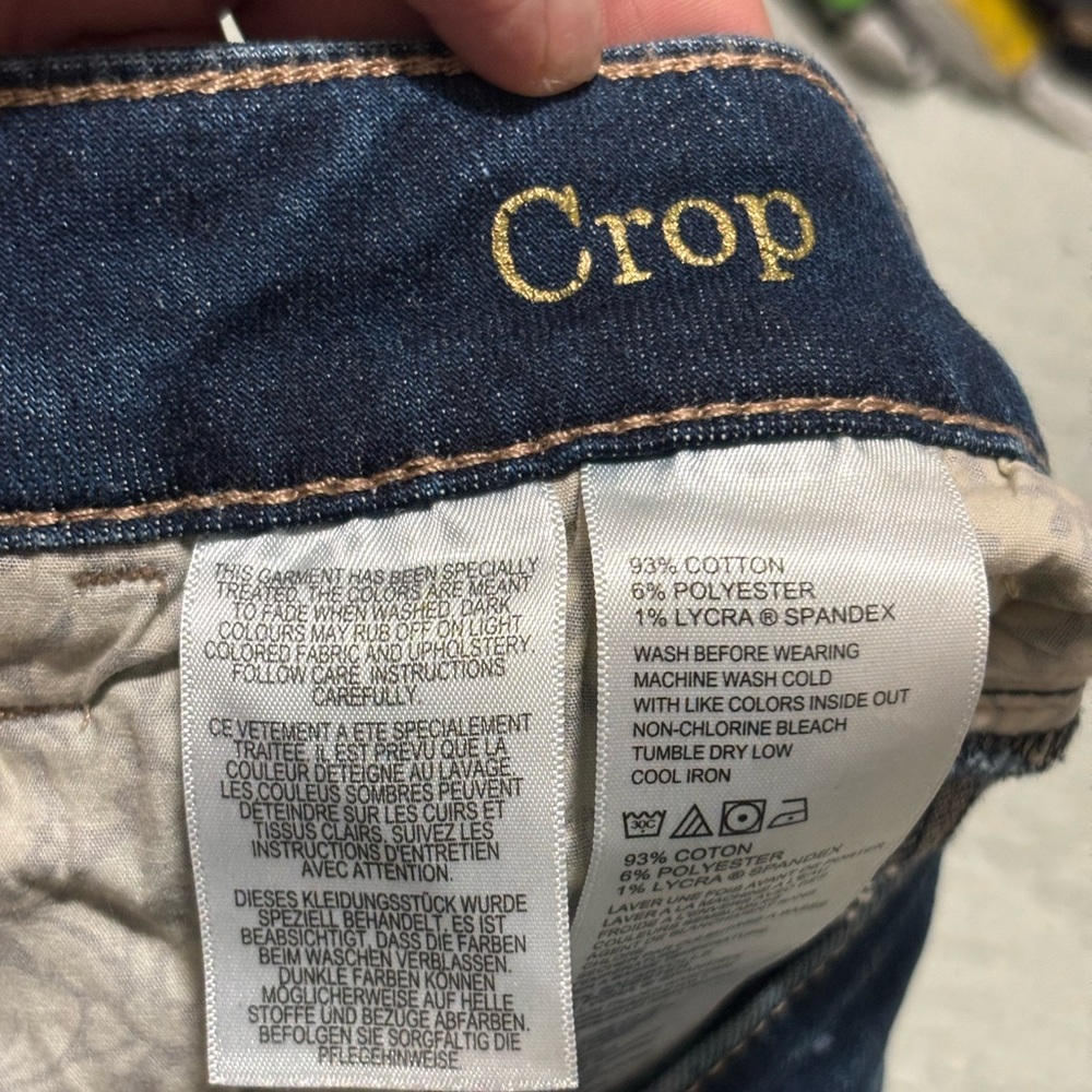 Tommy Bahama Dark Blue Denim Cropped Jeans - Picture 4 of 9